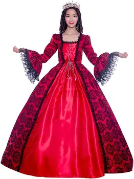 KEMAO 18 Renascentista do Século Período Histórico Vestidos de Noite High-end Tribunal Barroco Rococó Marie Antoinette Vestido de baile