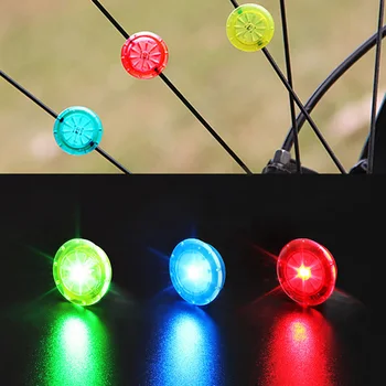 2PCS Roda de Bicicleta Falou a Luz de Bicicleta Colorido Mini Diodo emissor de Luz de Moto com Bateria com Luzes de Acessórios Luz Decorativa