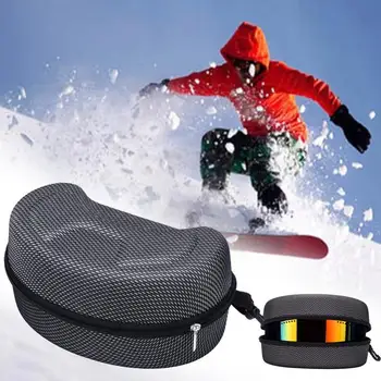 Viagem De Snowboard Óculos De Esqui Caso Zíper Rígido De Esqui De Óculos Caso De Inverno Ao Ar Livre Do Skiing Do Esporte Óculos De Casos De Óculos De Sol Titular