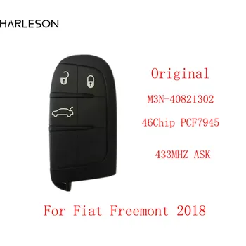 3 Botão Chave Para o Fiat Freemont 2018 Remoto Inteligente Fob 433MHZ PCF7945 46Chip M3N-40821302 Com Chave de Emergência