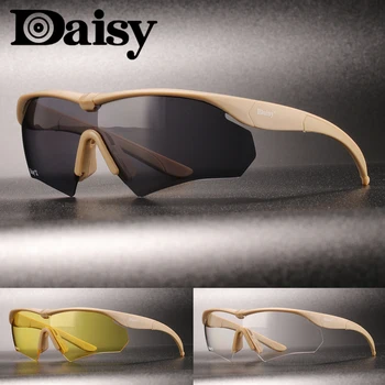 Daisy Tático Militar Óculos de Caça Exterior Tiro os Óculos de sol dos Homens de Paintball Andar Óculos de proteção UV400