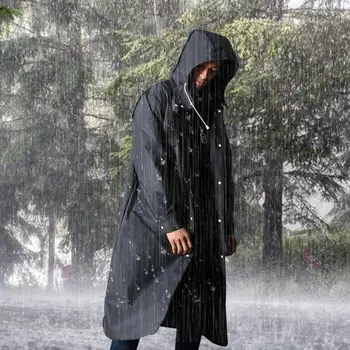 Homens Capa de chuva EVA Rainwear Impermeável de Chuva no Bolso dos Homens de capa de Chuva Com Capuz Impermeável Leve Para Ativos de Longa Capa de chuva