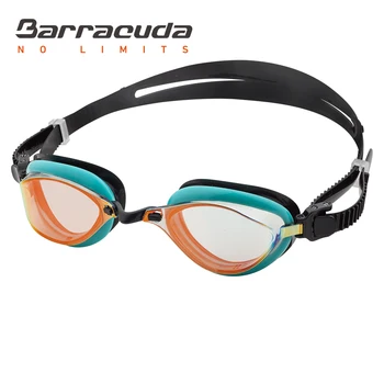 Barracuda Competição de Natação Óculos de Espelho, Lentes Anti-Fog Proteção UV Corrida Para Homens Adultos Mulheres 72710 Verde