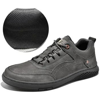 2022 Moda de Luxo Homens de verdadeiro Sapatos de Couro, laço na Tendência Confortável Homens Sapatos ao ar livre Designer Britânico Homens Tênis
