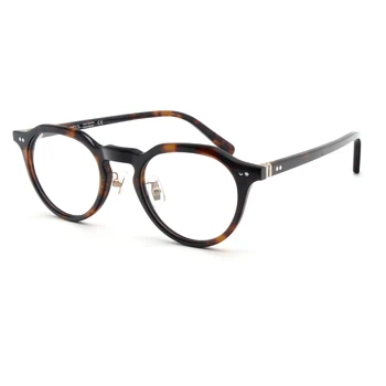 Retro Tartaruga Rodada Óculos de Armação de Acetato de Prescrição de Óculos de Homens, Óculos de Miopia de Quadros para os homens Designer da Marca de Óculos