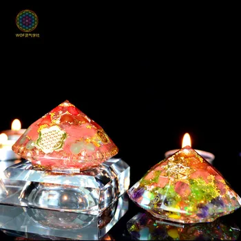 Natural De Cristal Cor-De-Rosa Reiki Healling Orgonite Pirâmide Ferramentas Chakra Da Energia Orgone Pirâmide Meditação Ferramentas