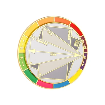 A Roda de cores de Esmalte Pinos do arco-íris Broche Pin de Lapela Mulheres Geometria Crachá de Jóias para a Roupa Mochila, Chapéu de Decoração