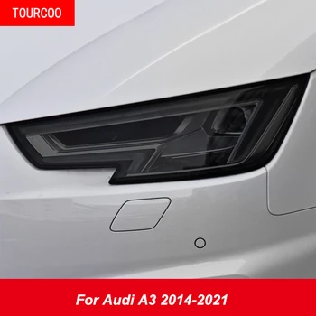 Para o Audi A3 de 2014-2021Headlight Tonalidade Enegrecida Filme Estilo Carro de Modificação de Acessórios