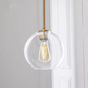 Moderno Vidro LED Luzes Pingente para a Cozinha Café da Decoração,Hanging Lamp Sala de Jantar Pingente de Lâmpadas de Decoração de Casa de Luminárias