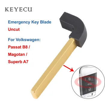 Keyecu Uncut de Emergência Inteligente Insira parte da Chave para a Volkswagen VW Passat B8 2015 2016 2017 2018 Magotan, Excelente A7