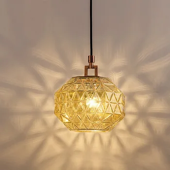 O Nordic Light luxo de vidro led candelabro quarto de hóspedes do hotel restaurante-bar quarto designer Lustre