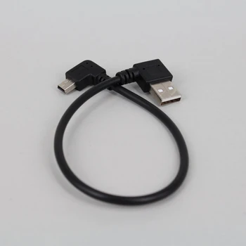 25cm USB 2.0 a Macho Para Micro 5 Pinos 90°Ângulo Macho do Cabo do Conversor de Cabo