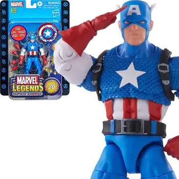 Original Marvel Legends Série 20º Aniversário da Série 1 Capitão América de 6 polegadas Figura de Ação de brinquedos para crianças