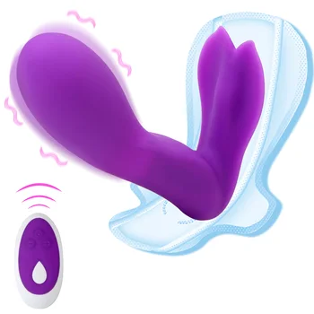 Wearable Vibrador Vibrador Ponto G Clítoris Estimulador de Controle Remoto sem Fio de Vibração Calcinha Vagina Massager de Brinquedos Sexuais para a Mulher