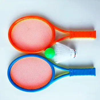 Novidade Badminton Conjunto de Tênis Raquete de Pai-filho Desporto Educacional Brinquedos do Bebê Esporte de Criança do Bebê de Desporto ao ar livre Aleatórios Para as Crianças Brinquedos