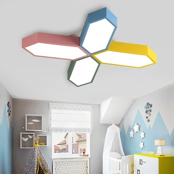 moderna combinação de cores da caixa da lâmpada do teto Nórdicos minimalista quartos, sala de jantar, sótão Escada de teto do DIODO emissor de luz
