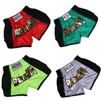Calças de boxe Solta Muay Thai Calções para Homem Sanda Kickboxing jogo-Treino de Luta de MMA de Grappling Sportswear Personalizado Atacado
