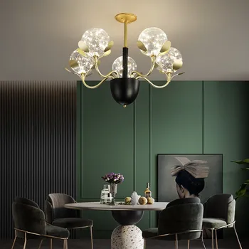Pós-moderno da luz de luxo simples atmosfera quarto bola de vidro lustre Nórdicos personalidade criativa sala de estar, sala de jantar lâmpada