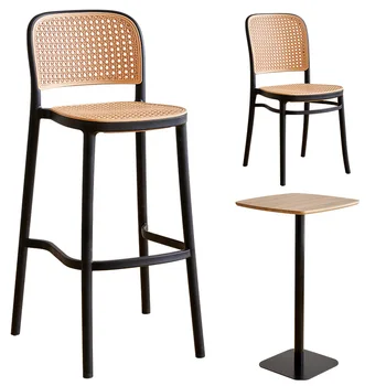Plástico moderno de Vime Cadeiras de Jantar para a Cozinha Móveis para Casa de Volta Empilhável Secretária e uma Cadeira Simples de Vime ao ar livre Cadeira de Jantar