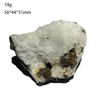 C6-9B NOVO! 100% de Quartzo Natural Pirita Amostra Pedras e cristais Da China