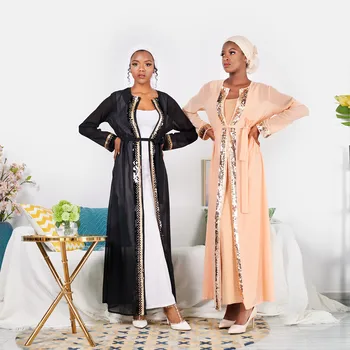 Abayas para as Mulheres Dubai Abaya Muçulmano Moda Hijab Vestido Arábia saudita Islã Roupas Caftan Djellaba Femme Vestido Arabe Mujer