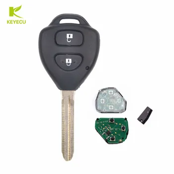 KEYECU 2 Botão de Substituição Remoto Chave do Carro Fob 314.3 MHz G para Toyota Yaris 2011-2014 FCC ID:B41TH , programação Livre