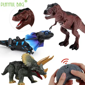 Halloween infravermelho de controle remoto elétricos Tiranossauro Rex simulação de lagarto engraçado lol truque brinquedo animal YD011