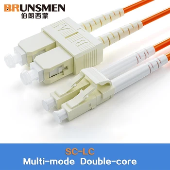 Multi-modelo Duplo-núcleo SC-LC patch cords de fibra SC LC kabel cabo de remendo da fibra óptica de OM3 10 Gigabit Cabo de Fibra Óptica