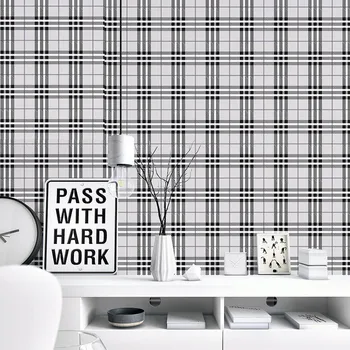 beibehang Moderno e minimalista estilo Britânico listrado de parede quarto sala de estar, loja de roupas da moda personalidade lattice papel de parede do pvc