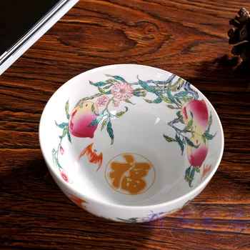 Cerâmica, Porcelana De Ossos Tigela De Arroz Chinês Família De Antiguidades De Macarrão Tigela De Louça De Mesa Personalizado De Presente Shouwan