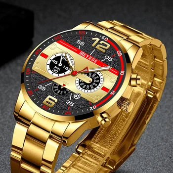 Negócios de luxo Relógios de Homens de Aço Inoxidável de Quartzo relógio de Pulso, Marca de Moda Masculina do Calendário de Esportes de Couro Relógio reloj hombre