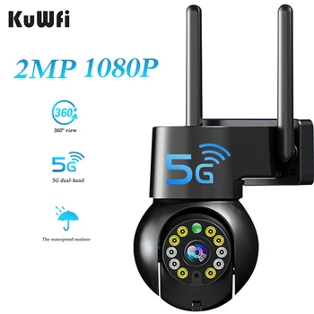 KuWFi 1080P Exterior 5G do IP do WIFI, Câmera de 2MP 4X Digital Zoom Inteligente Doméstica sem Fio do CCTV Câmera de Vigilância wi-Fi Câmera de Vigilância