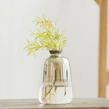 Nordic Prata Vaso de Vidro Nórdicos Galvanizados Vasos de Flores para Decoração de Casa de Flores Secas de Garrafa de Decoração da Barra