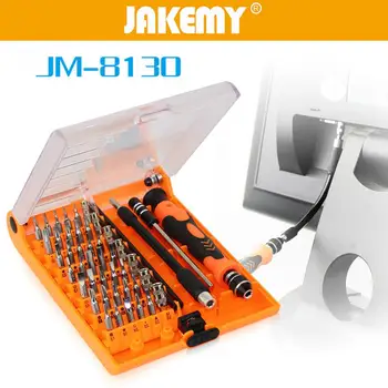 Jakemy JM-8130 Intercambiáveis Magnético Precisão 45In1 chave de Fenda Conjunto de Ferramentas De Reparo Apto para iPhone/iPad/PC JAKEMY JM-8130