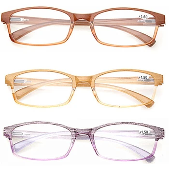 Boncamor Óculos de Leitura Primavera Design com Dobradiça Homens e Mulheres em HD Leitor de Óculos de Dioptria +100+200+300+400