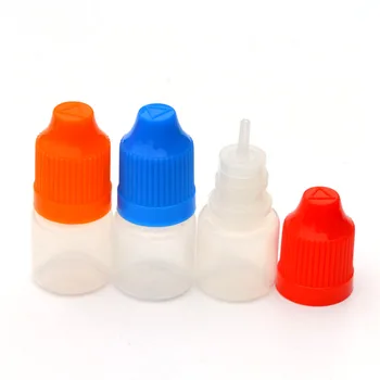 10pcs Vazio 3ml PE Plástico conta-Gotas Frascos com Tampa à prova de Crianças para o E Líquidos de uma Garrafa Vazia Envio Rápido