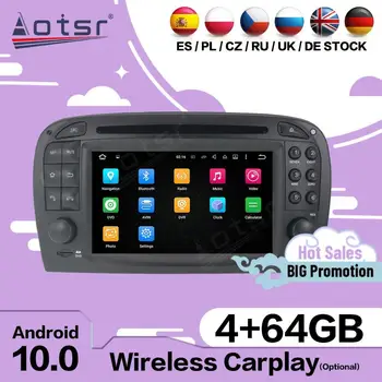 Carplay Auto Estéreo Multimídia Android Tela Para a Mercedes Benz SL R230 2001 2002 2003 2004 GPS de Áudio do Receptor de Rádio Chefe da Unidade de