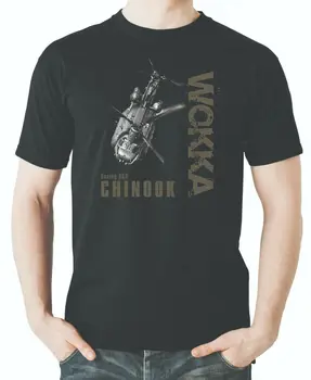Royal Air Force HC2/A CH47 Helicóptero 'Wokka' T-Shirt. Verão do Algodão de Manga Curta-O-Pescoço Mens T-Shirt Nova S-3XL