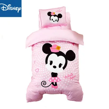 Disney algodão jardim-de-Infância Conjuntos de Cama Minne Mouse infantil Quarto Bebê 120x150cm Dois, Três Pcs Conjunto de Têxteis-Lar dos desenhos animados