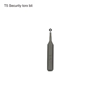 S2 Magnético Bits de chave de Fenda T5 de Segurança de chave Torx MicroBit, 10pcs/Lot