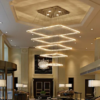 Moderno e de Luxo, grandes de LED Iluminação do Candelabro De villa sala de estar luzes de Cristal Praça, Restaurante Travar o dispositivo elétrico da Lâmpada