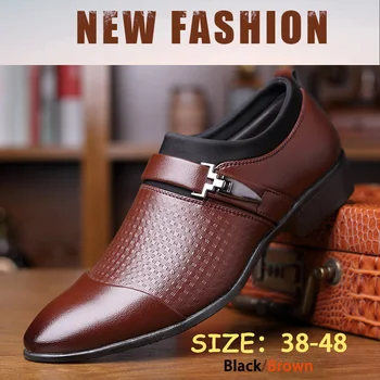 2022 Homens Confortável, Respirável, Sapatos Casuais British Anti-skid resistente ao Desgaste de Pontas de Couro Sapatos de Negócios de Moda Sapatos