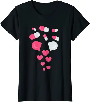 Pílulas Do Amor Do Coração De Valentim Corações Medicina Farmácia Presente T-Shirt