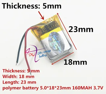 melhor bateria de marca 3.7 V bateria de lítio do polímero 501823 051823 160mah MP4 MP5 MP3 com Bluetooth pequeno brinquedo de gravação de caneta