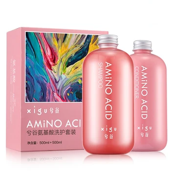 500ML Amino Acid Shampoo de Controle de Óleo Fofo Fragrância de Longa duração de Mulheres Shampoo Conjunto de Cuidados com os Cabelos