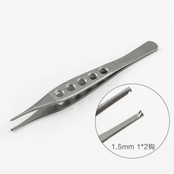 Oftalmologia microscopia instrumento de pinças você mordida pinças de beleza plástica ferramentas de pálpebra dupla de aço inoxidável dentada