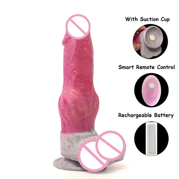 LICKER Suave Glande Vibrador de Controle Remoto de Vibração Anal Com Ventosa de Silicone Vibrador Verdadeira Carne Sexo SM Adulta do sexo Feminino Brinquedos