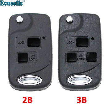3 Botões Modificados Flip Chave Remota Shell para Lexus RX300 LS400 LS430 ES330 SC430 IS300 LX470 RX330 RX350 GS300 TOY48 sem cortes