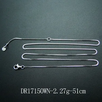 Prata 925 esterlina de correntes Pingentes Colares de 0,65 mm Caixa de cadeia de Prata 925 de Ajuste para o Pingente para mulheres/homens