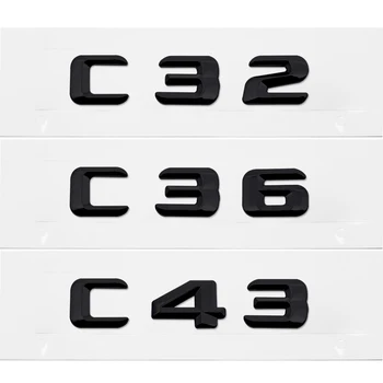 Tronco de carro Tampa Traseira Emblema Emblema Letra do Alfabeto Decalque de Estilo Para a Mercedes Benz C-Class C32 C36 C43 AMG 190E W201 W202 W203 W204